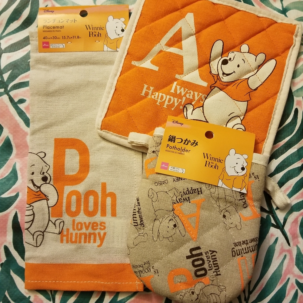 3 Piece Disney Daiso Winnie the Pooh Kitchen Set